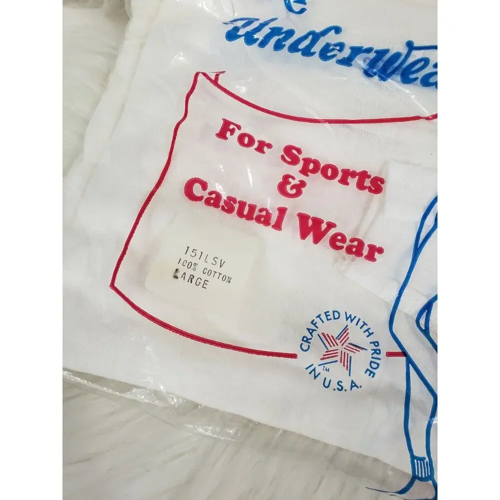 NEW READ DESCRIPTION Ski Underwear Ladies Large Made USA White Shirt Vintage‎